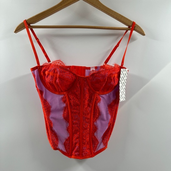 Urban Outfitters Tops - Urban Outfitters Purple & Red Corset Top | NWT | Size Medium